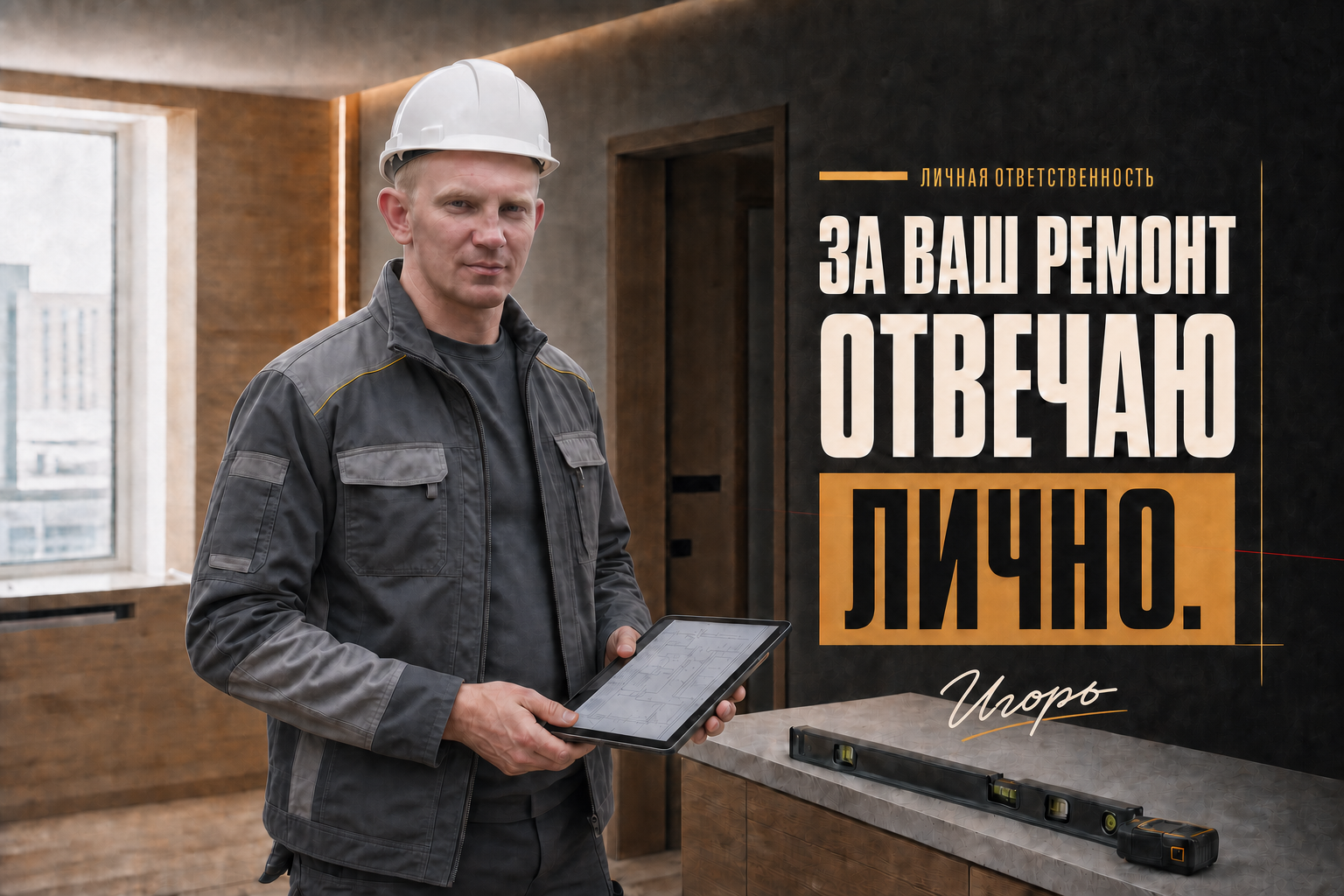 Игорь на объекте: за ваш ремонт отвечаю лично